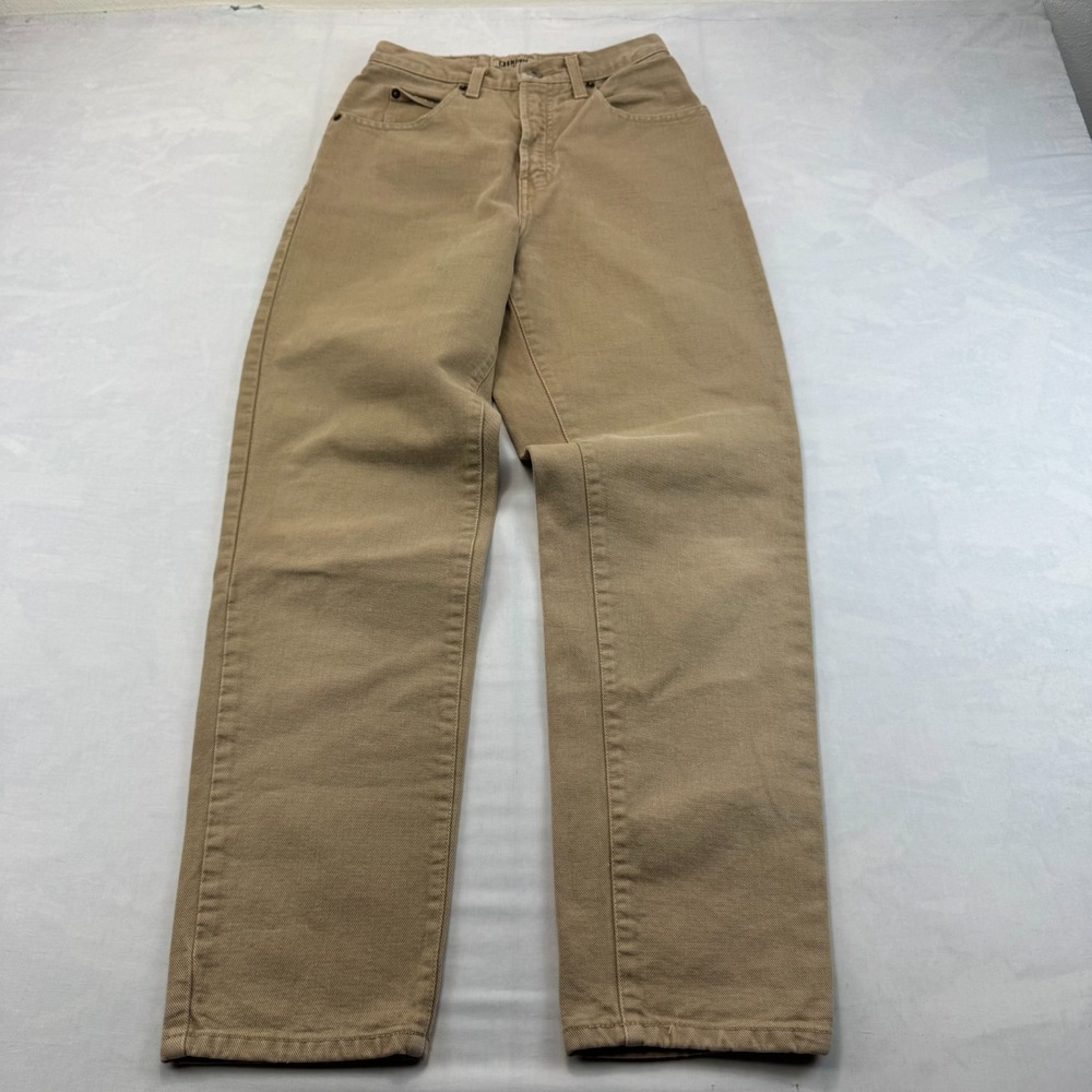 Vtg Chamonix Jeans Womens 6R Tan Denim Stretch Relaxed Straight Leg Streetwear